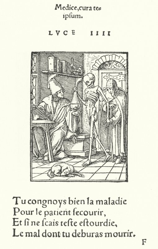 The Physician (engraving) by Hans (after) Holbein the Younger