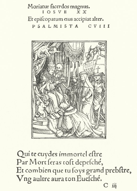 The Pope (engraving) by Hans (after) Holbein the Younger