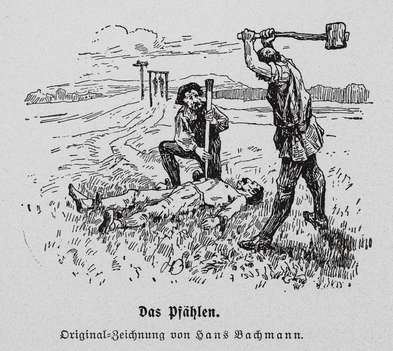 Execution by impalement by Hans Bachmann