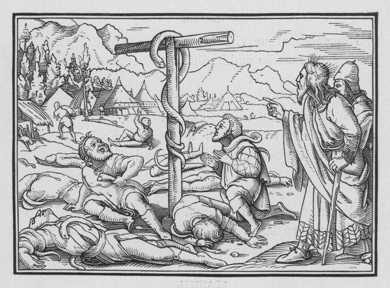 The Brazen Serpent, Numbers XXI, 9 by Hans Holbein der Jüngere