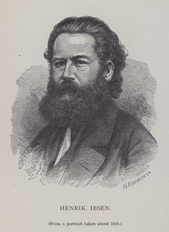 Henrik Ibsen, Norwegian playwright, theatre director and poet by Hans Peter Hansen
