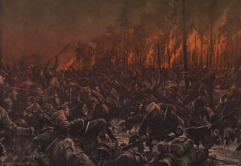 A night attack on the British positions on the Yser by Hans W. (after) Schmidt