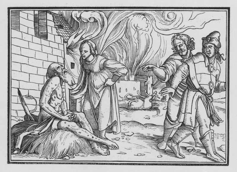 Job Rebukes His Wife by Hans after Holbein the Younger