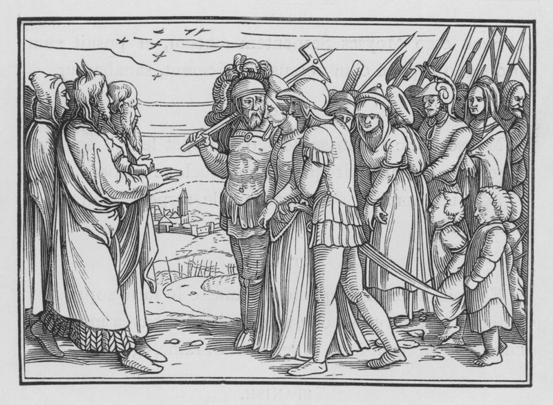 The Midianites Spoiled, and Balaam Slain by Hans after Holbein the Younger