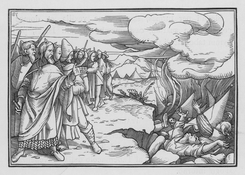 The Rebellion of Korah, Dathan, and Abiram by Hans after Holbein the Younger