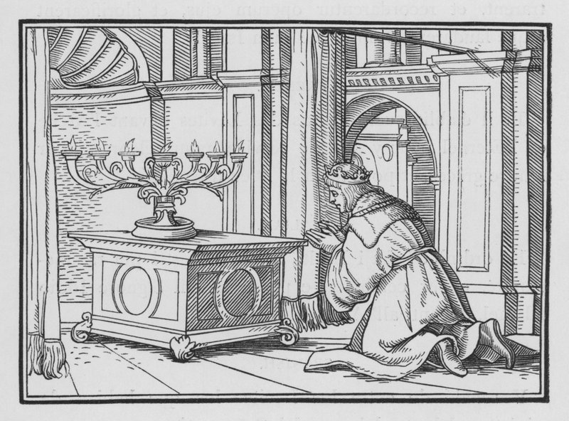The Solemn Offering of Solomon at Gibeon by Hans after Holbein the Younger