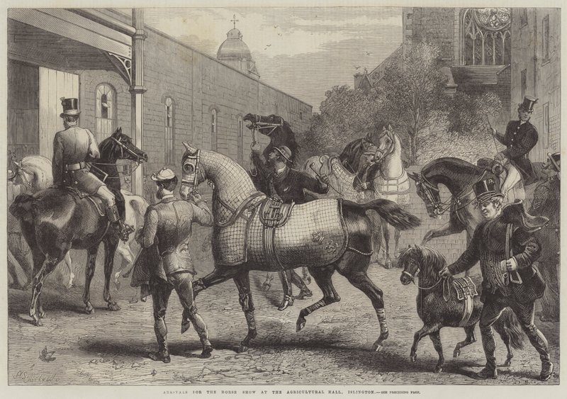 Arrivals for the Horse Show at the Agricultural Hall, Islington by Harden Sidney Melville