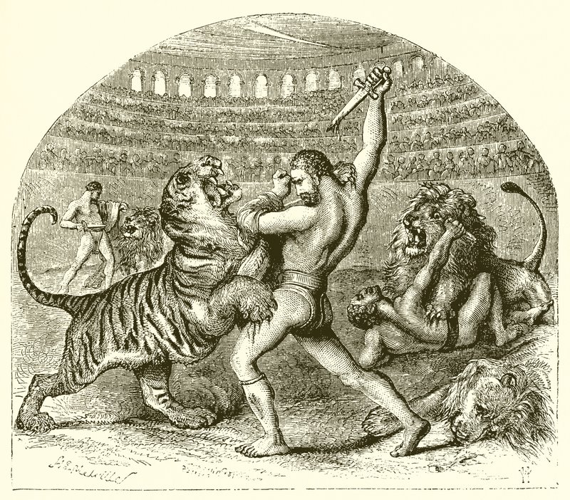 The Fighting Lion of Ancient Rome by Harden Sidney Melville