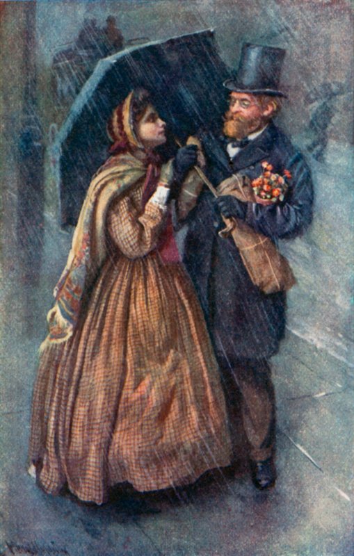 Illustration for Good Wives by Louisa M. Alcott by Harold Copping