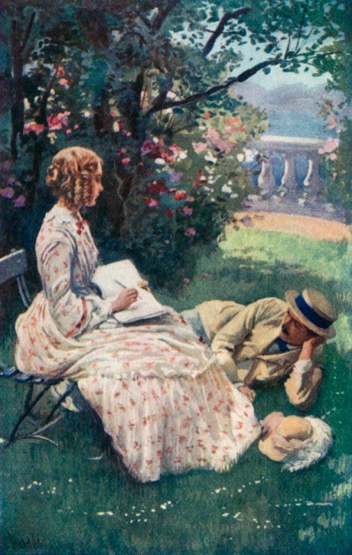 Illustration for Good Wives by Louisa M. Alcott by Harold Copping