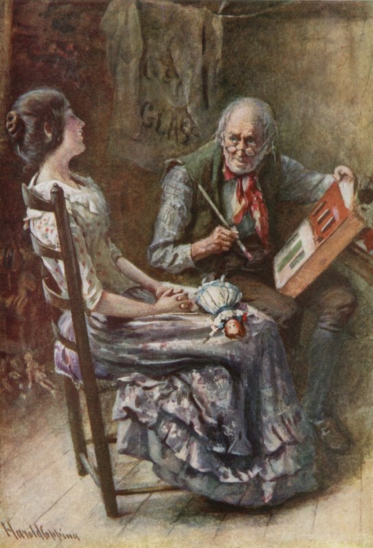 Bertha and her father by Harold Copping