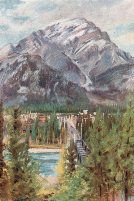 Cascade Mountain, Banff by Harold Copping