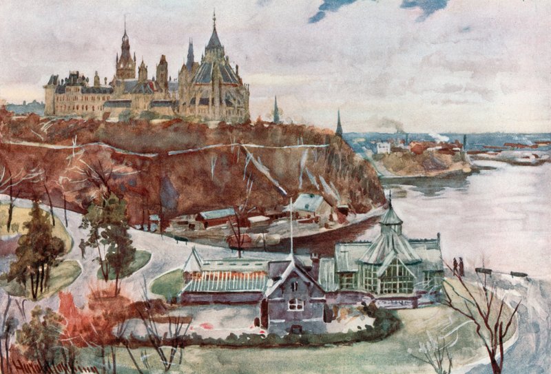 Houses of Parliament, Ottawa by Harold Copping