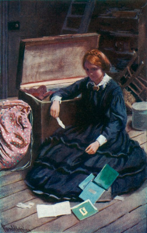 Illustration for Good Wives by Louisa M. Alcott by Harold Copping