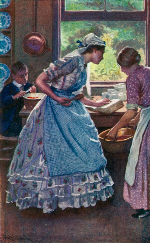Illustration for Good Wives by Louisa M. Alcott by Harold Copping