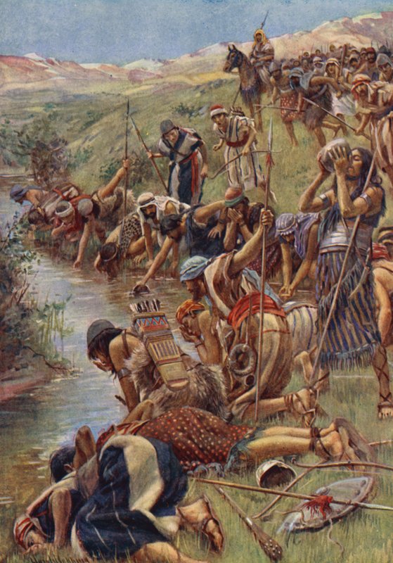 Old Testament: The Men who Lapped by Harold Copping