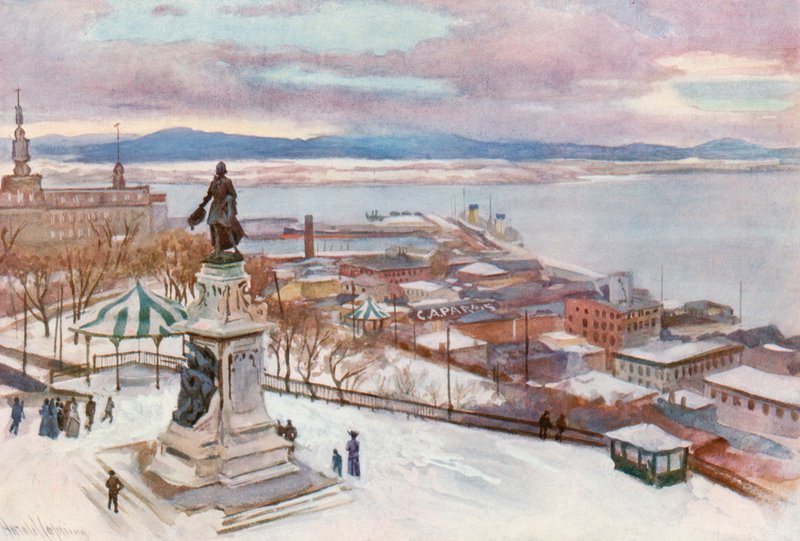 Quebec from the Hotel Fontenac by Harold Copping