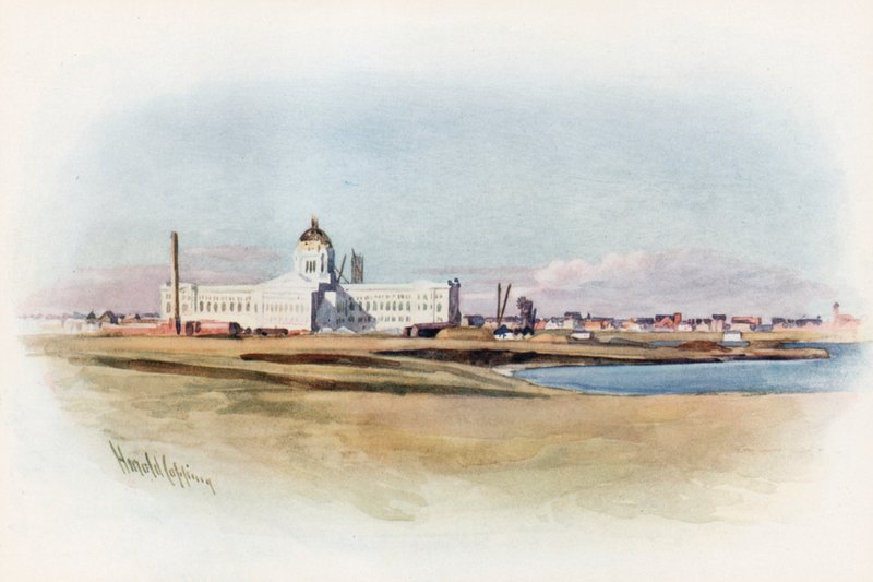 Regina, Saskatchewan, the New Parliament House in course of erection by Harold Copping