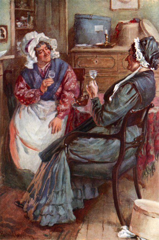 Sairey Gamp and Betsey Prig by Harold Copping