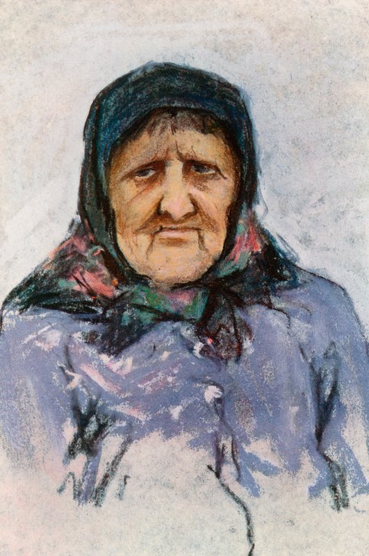 Study of a Doukhobor woman by Harold Copping