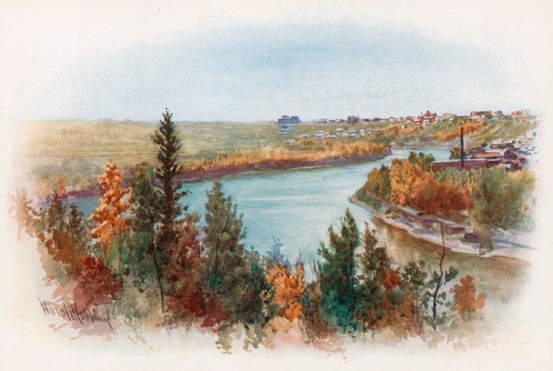 The Saskatchewan river at Edmonton by Harold Copping