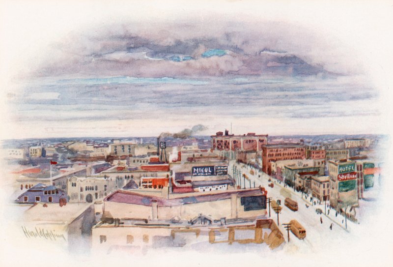 Winnipeg, from the Union Bank Buildings by Harold Copping