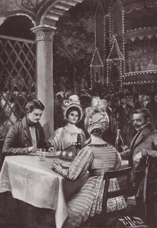 Illustration for Vanity Fair by William Makepeace Thackeray by Harold Hume Piffard