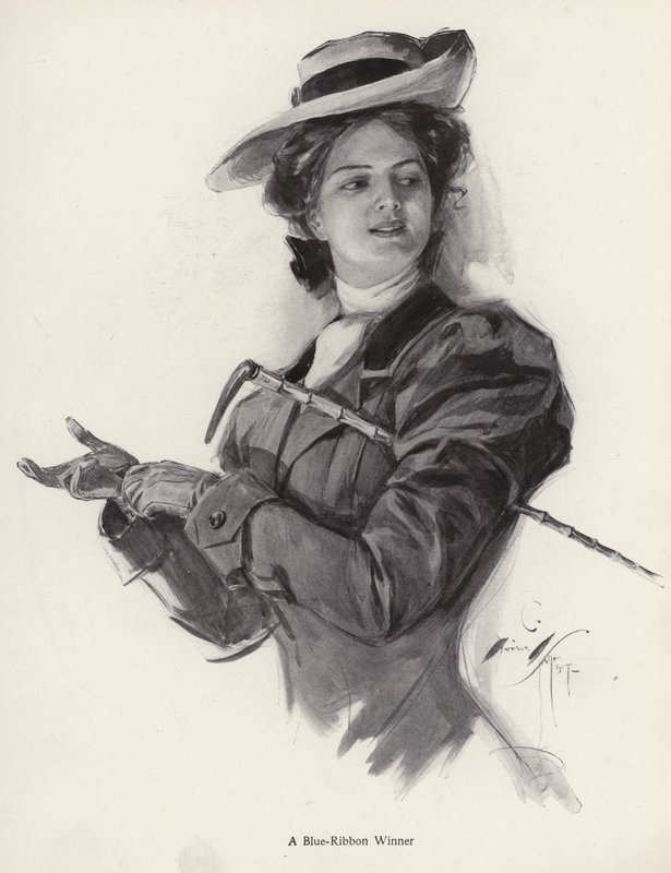 Blue ribbon winner horsewoman by Harrison Fisher