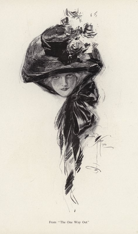 Character from the novel, The One Way Out, by Bettina Von Hutten by Harrison Fisher