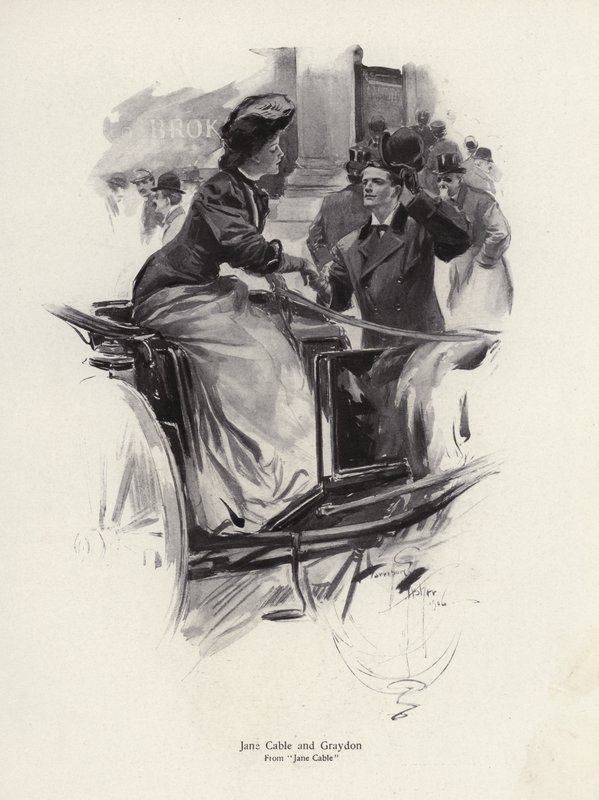 Characters Jane Cable and Graydon from the novel Jane Cable, by George Barr McCutcheon by Harrison Fisher