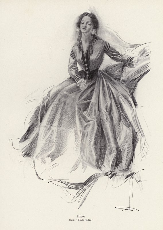 The character Elinor from Black Friday by Harrison Fisher