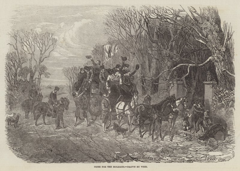 Home for the Holidays by Harrison William Weir