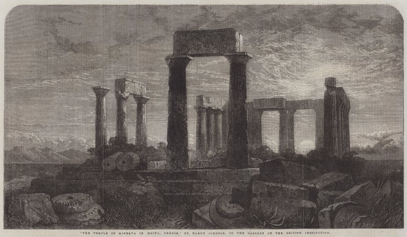 The Temple of Minerva in Aegina, Greece by Harry John Johnson