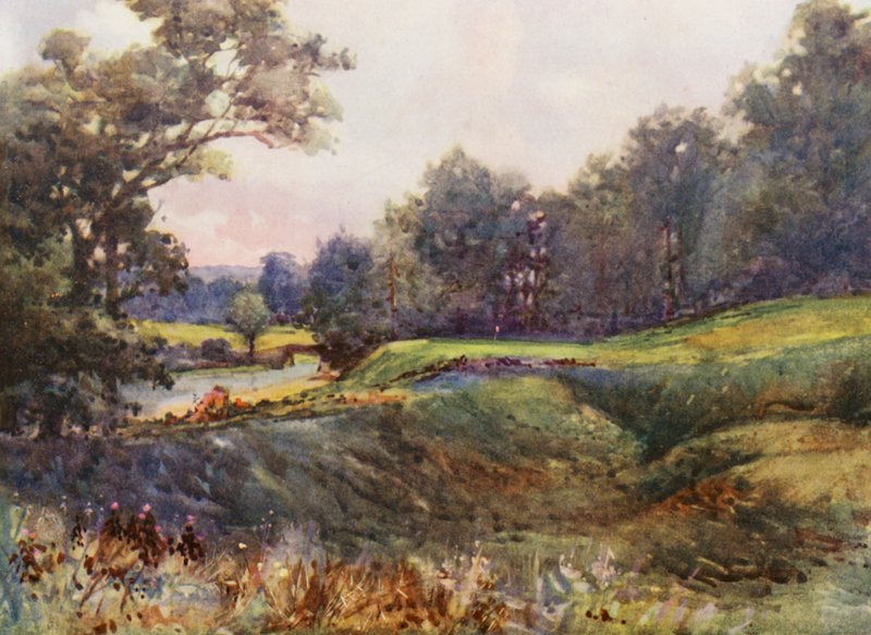 Golf Courses: Cassiobury Park, the New Eighteenth Hole by Harry (1878 1950) Rountree