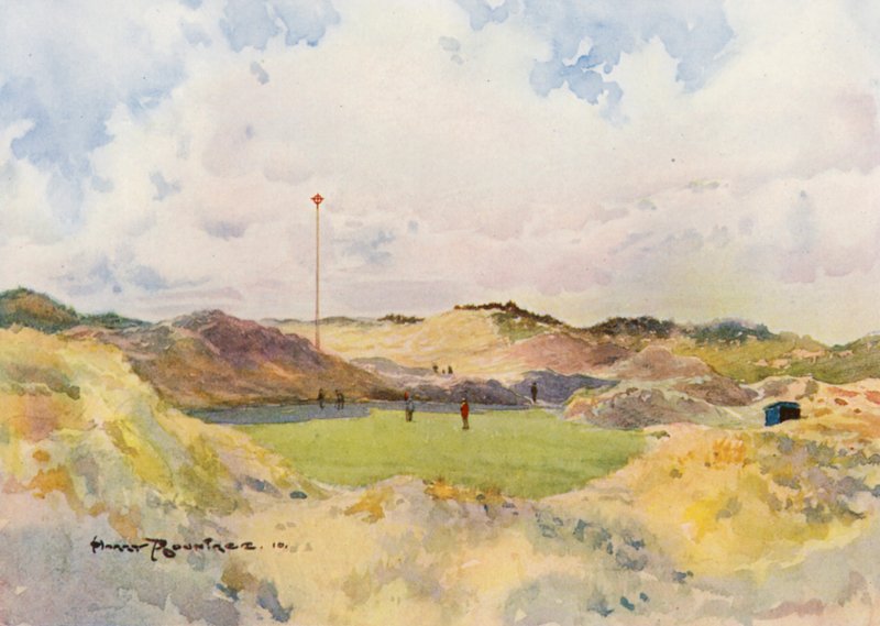 Golf Courses: Formby, the Old Seventh Green by Harry (1878 1950) Rountree