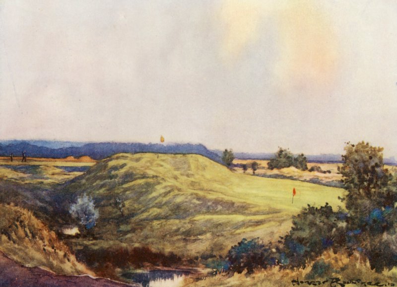 Golf Courses: Frilford Heath, approaching the ninth green by Harry (1878 1950) Rountree