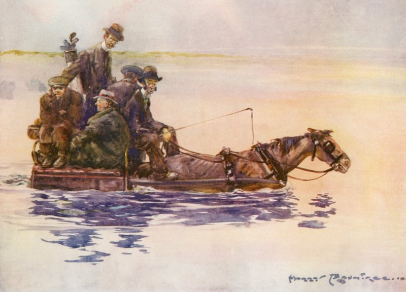 Golf Courses: Portmarnock, Coming Home by Harry (1878 1950) Rountree