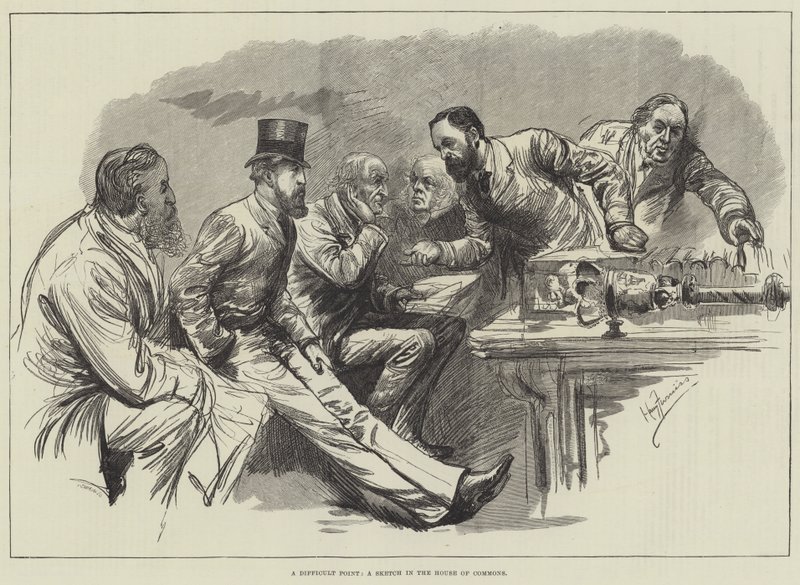 A Difficult Point, a Sketch in the House of Commons by Harry Furniss