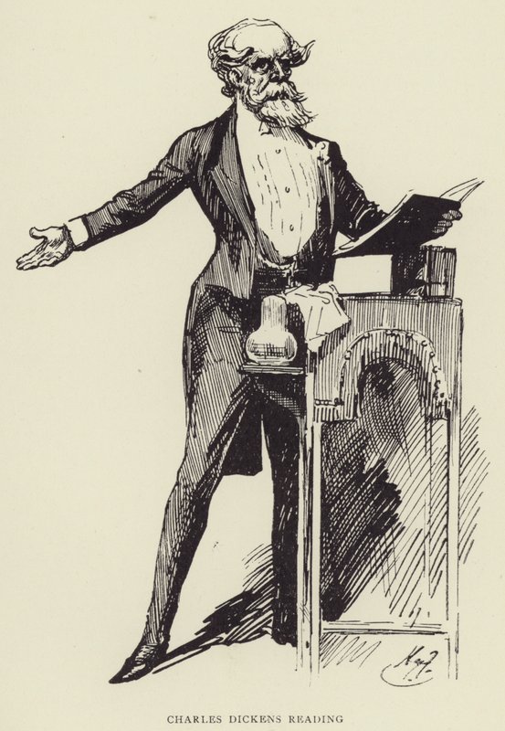 Charles Dickens Reading by Harry Furniss