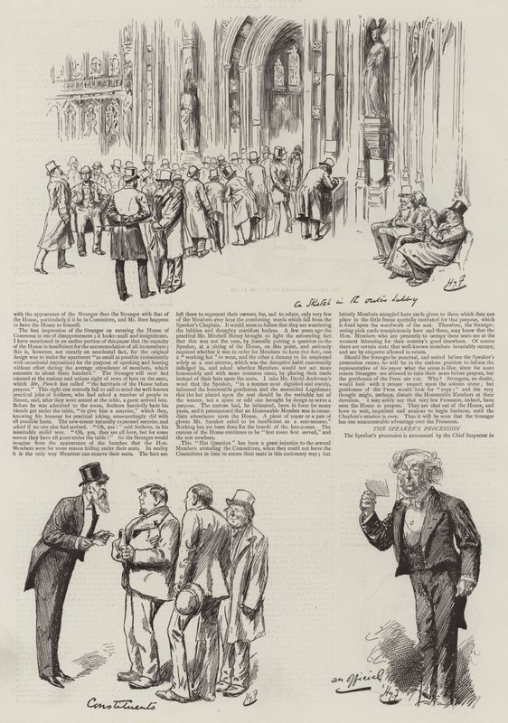 Life in Parliament, Strangers in the House by Harry Furniss