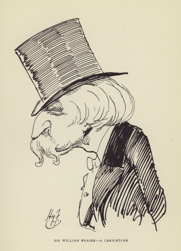 Sir William Fraser, a caricature by Harry Furniss