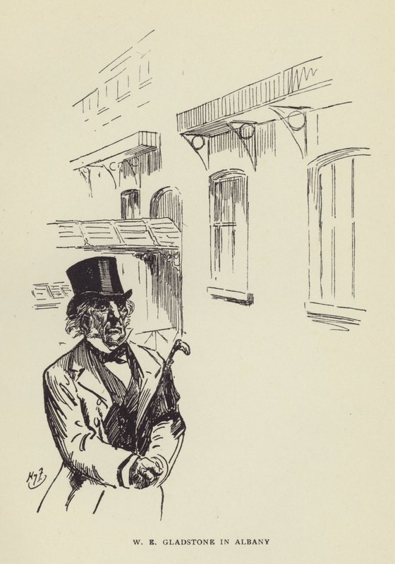 W. E. Gladstone in Albany by Harry Furniss