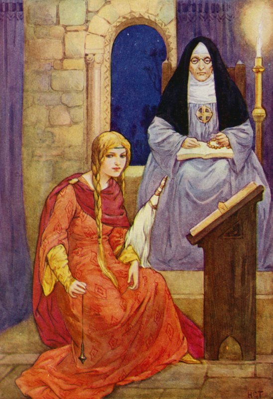 Marion Was Under Shelter at Kirklees, with the Abbess There by Harry George Theaker