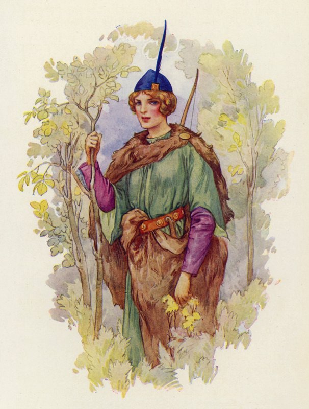 There was no such fair and loving wife in all the Midlands as was Maid Marian to Robin Hood by Harry George Theaker
