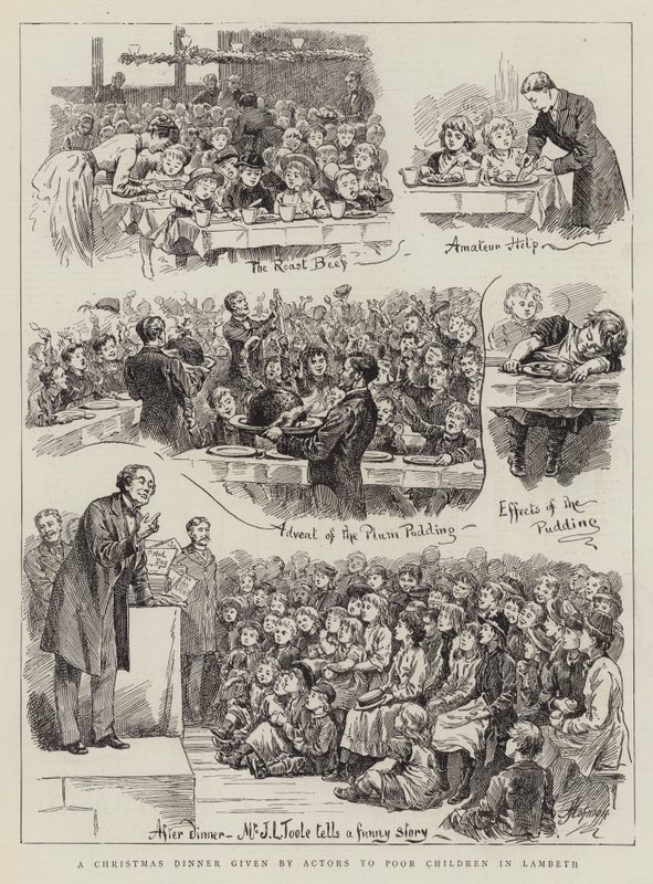 A Christmas Dinner Given by Actors to Poor Children in Lambeth by Harry Hamilton Johnston