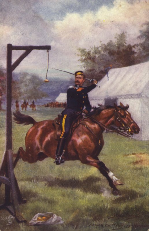 British Soldier of the 10th Hussars Lemon Cutting by Harry Payne