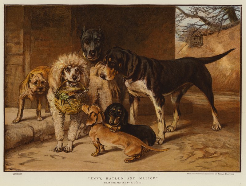 Envy, Hatred, and Malice by Heinrich Johann von Zugel