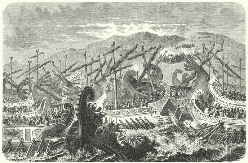 Battle of Salamis, 480 BC by Heinrich Leutemann