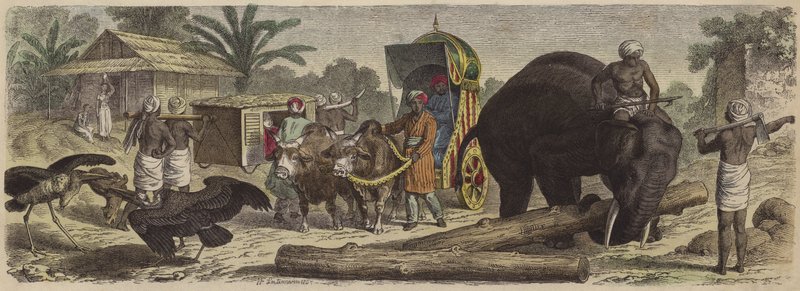 Scene in Bengal, India by Heinrich Leutemann