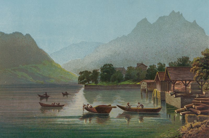 Lake of Lucerne and Mount Pilatus by Helga von Cramm